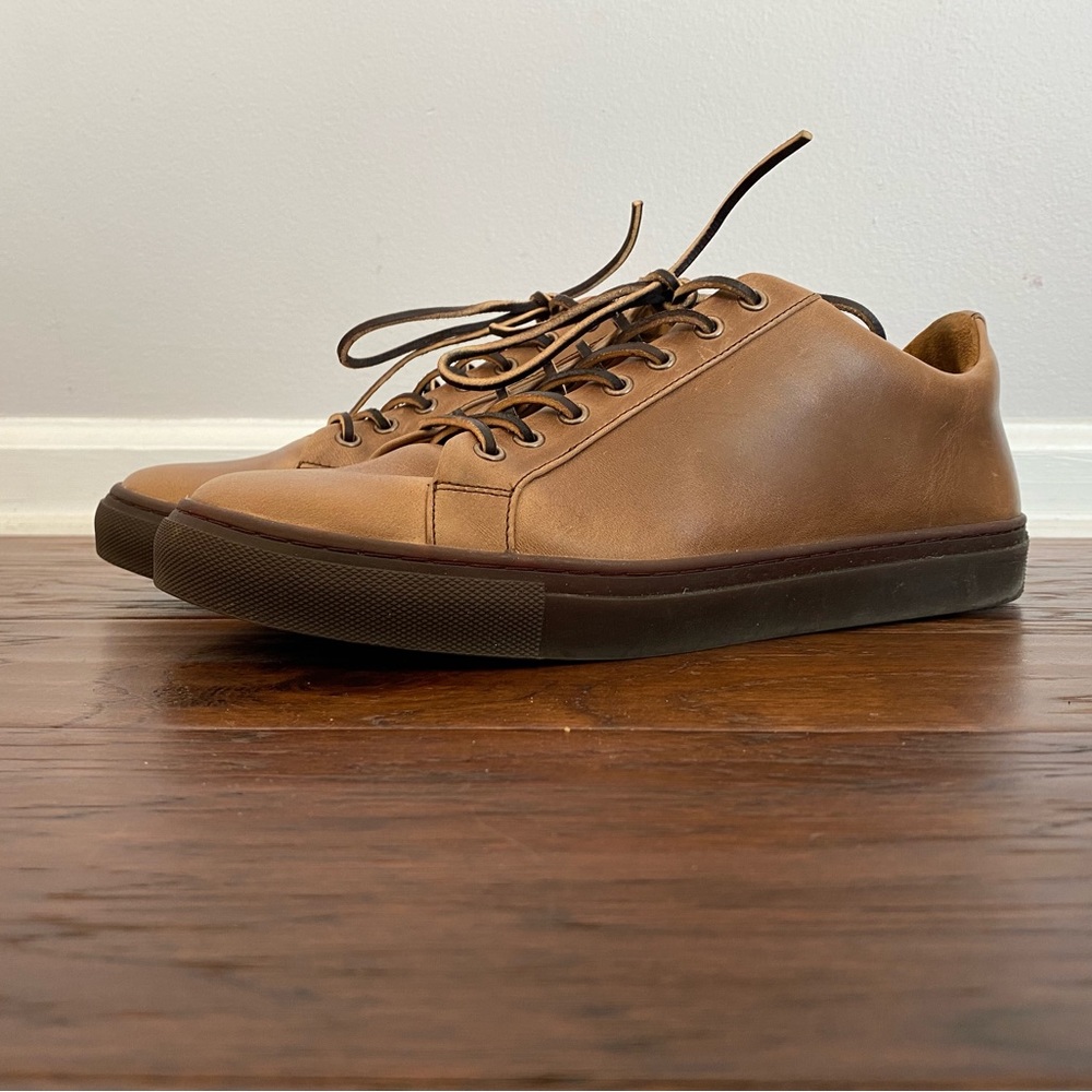 Thursday Boot Company Men's Tan Leather Low-Top Sneakers - Picture 2 of 4